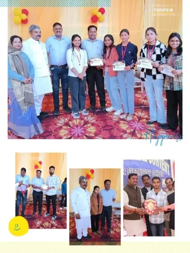 Children Receiving Award From MLA 